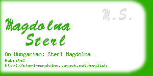 magdolna sterl business card